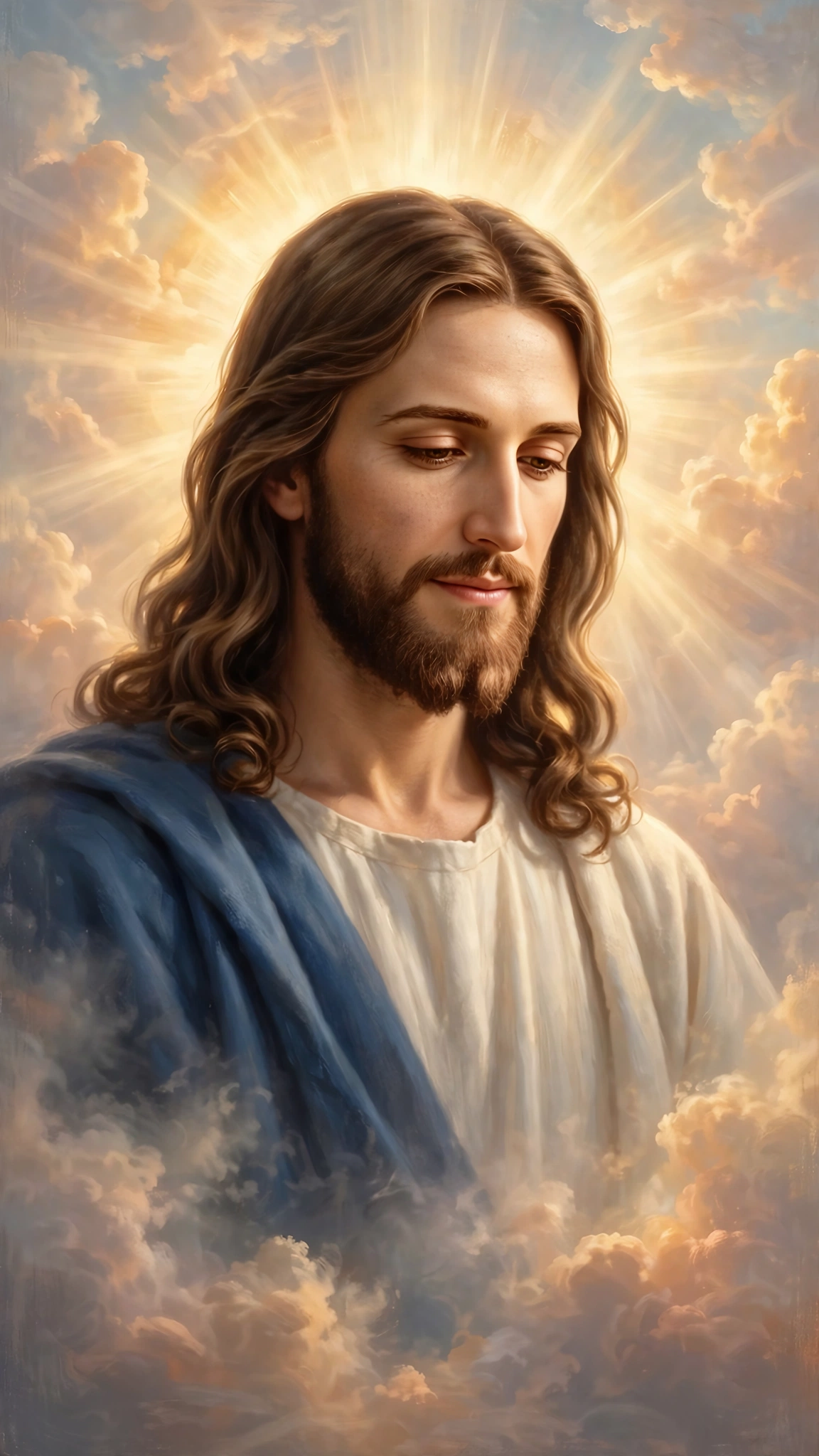 Jesus with divine light wallpaper